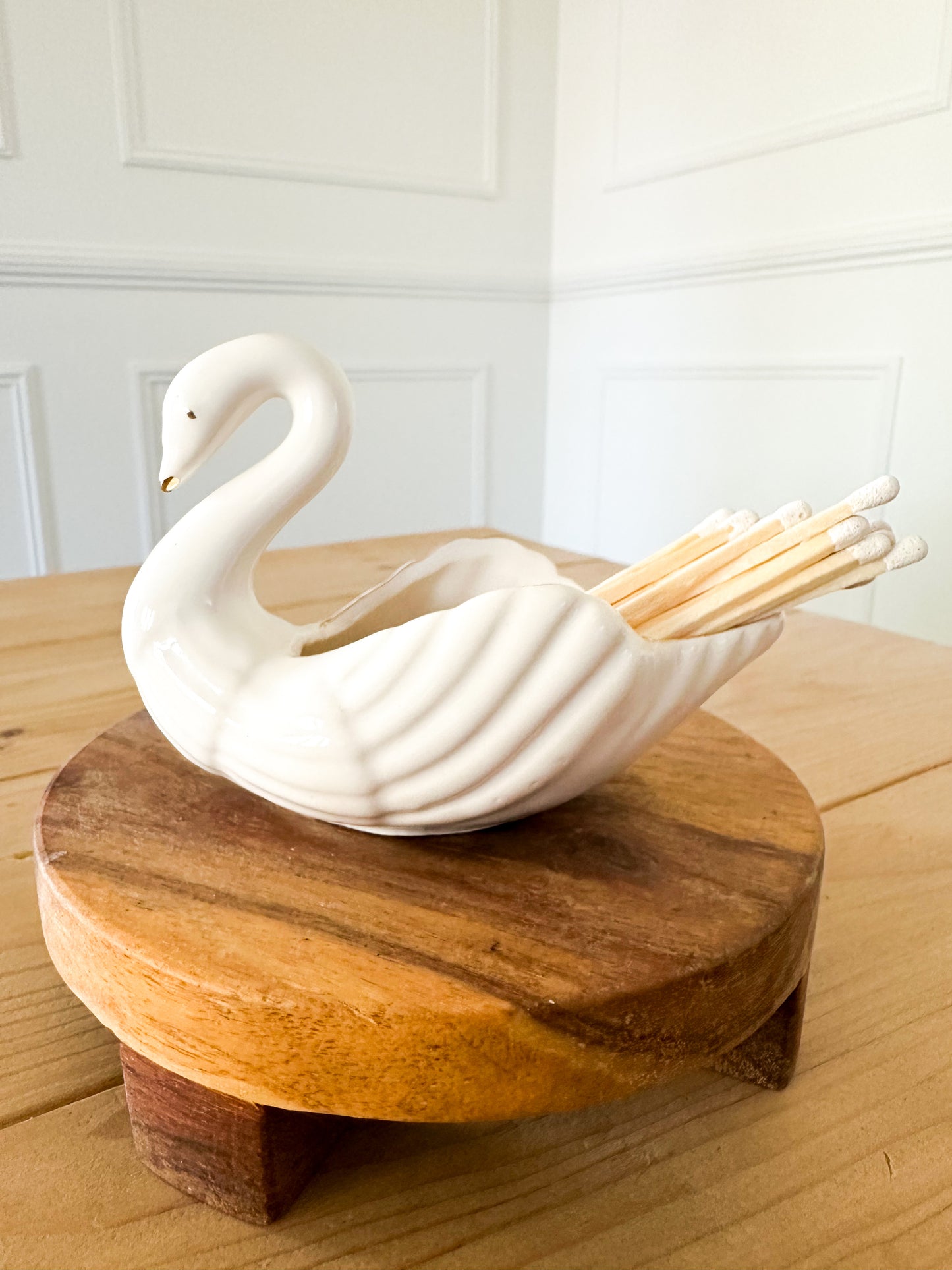 Swan Match Holder
