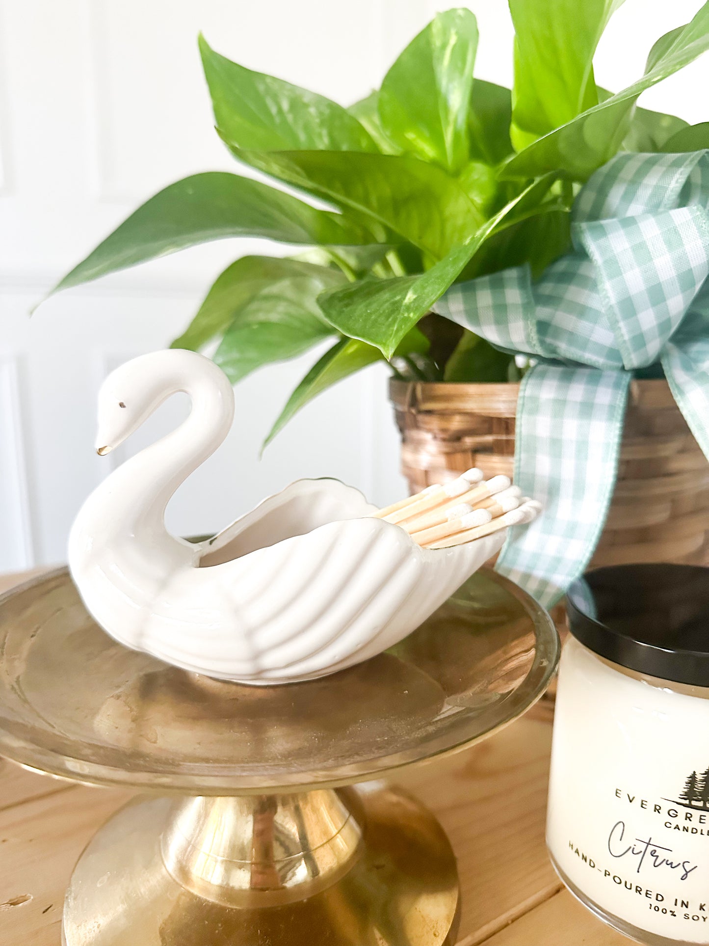Swan Match Holder