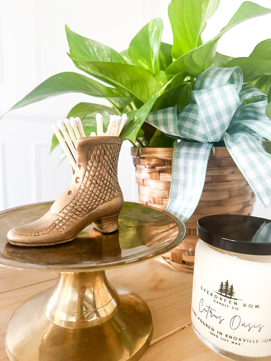 Gold Boot Match Holder